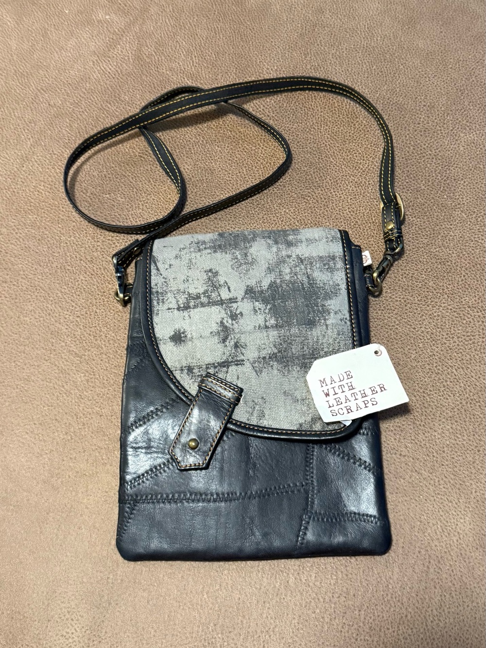 New Vaan & Co. Patchwork Leather Crossbody Bag – Boho Toile Purse